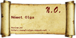 Német Olga névjegykártya
