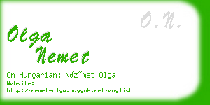 olga nemet business card